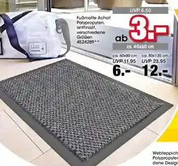 Möbel Martin Fußmatte Achat Polypropylen, anthrazit offre