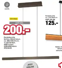 Möbel Martin Pendelleuchte Seritico, Metall braun offre