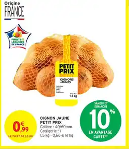 Intermarché Contact Oignon jaune petit prix offre