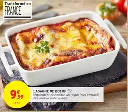 Intermarché Contact Lasagne de boeuf offre