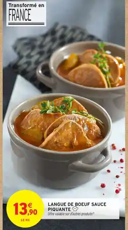 Intermarché Contact Langue de boeuf sauce piquante offre