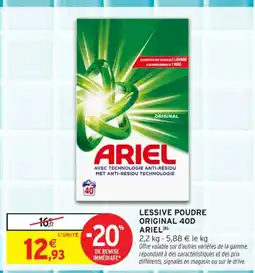 Intermarché Contact ARIEL Lessive poudre original 40d offre