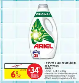 Intermarché Contact ARIEL Lessive liquide original 35 lavages offre