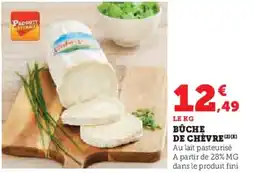 Super U Bûche de chèvre offre