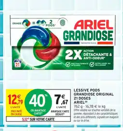 Intermarché Contact ARIEL Lessive pods grandiose original 21 doses offre