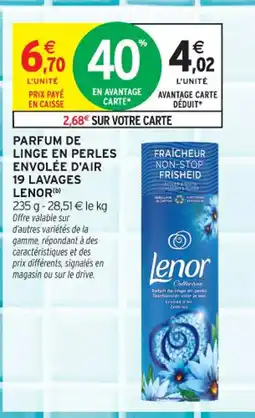 Intermarché Contact LENOR Parfum de linge en perles 19 lavages offre