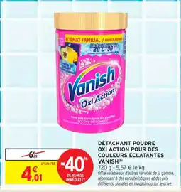 Intermarché Contact VANISH Détachant poudre oxi action pour des couleurs éclatantes offre