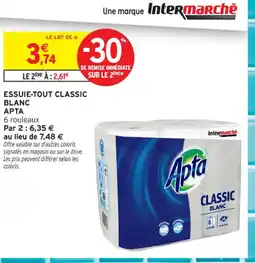 Intermarché Contact APTA Essuie-tout classic blanc offre