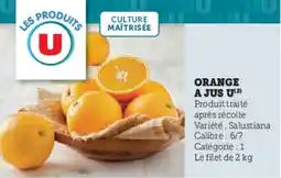 Super U Orange a jus u offre