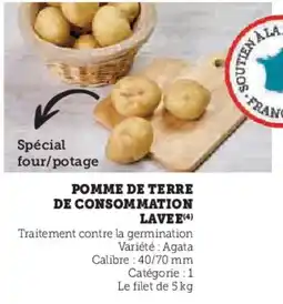Super U Pomme de terre de consommation lavee offre