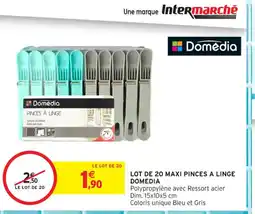Intermarché Contact DOMEDIA Lot de 20 maxi pinces a linge offre