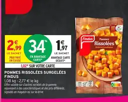 Intermarché Contact FINDUS Pommes rissolées surgelées offre