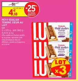 Intermarché Contact LU Petit écolier tendre cœur au lait offre