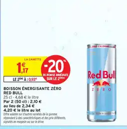 Intermarché Contact RED BULL Boisson énergisante zéro offre