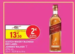 Intermarché Contact JOHNNIE WALKER Scotch whisky blended red label offre