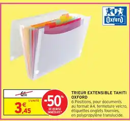 Intermarché Contact OXFORD Trieur extensible tahiti offre