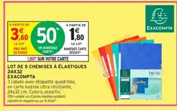 Intermarché Contact EXACOMPTA Lot de 5 chemises à élastiques offre