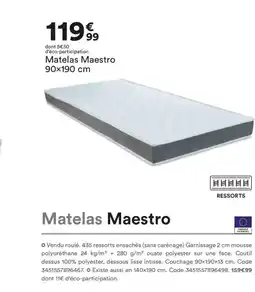 BUT Matelas Maestro offre