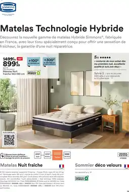 BUT SIMMON'S Matelas Nuit fraiche offre