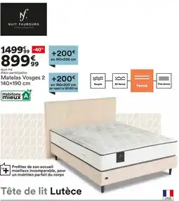 BUT NUIT FAUBOURG Matelas Vosges 2 offre