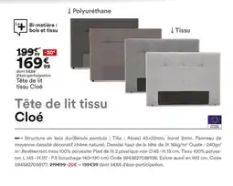 BUT Tête de lit tissu Cloé offre