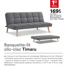 BUT Banquette-lit clic-clac Timaru offre