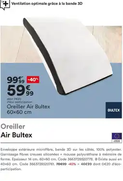BUT BULTEX Oreiller Air offre