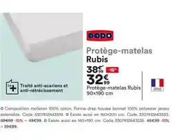 BUT DODO Protège-matelas Rubis offre