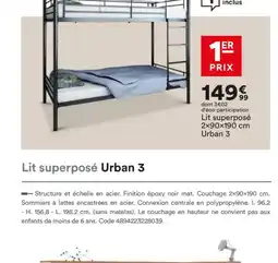 BUT Lit superposé Urban 3 offre