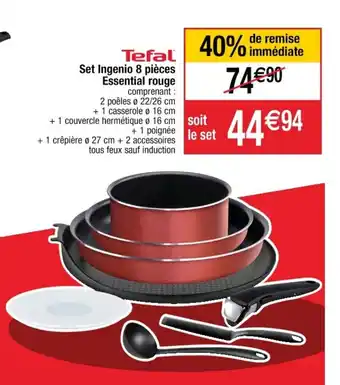 Cora x Carrefour Set Ingenio 8 Pièces offre