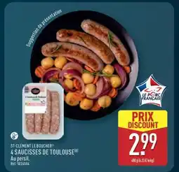ALDI 4 saucisses de Toulouse offre