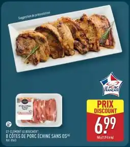 ALDI 8 Côtes de Porc Échine Sans Os offre