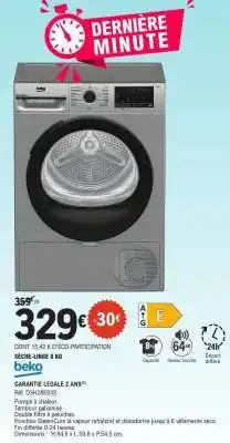 E.Leclerc SÈCHE-LINGE 8 KG offre