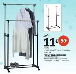 E.Leclerc PORTANT DOUBLE EXTENSIBLE offre