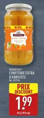 ALDI GRANDESSA CONFITURE EXTRA D'ABRICOTS offre