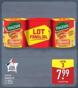 ALDI PANZANI RAVIOLIS offre