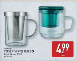 ALDI CROFTON VERRE À THÉ AVEC FILTRE offre