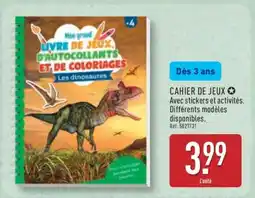 ALDI CAHIER DE JEUX offre