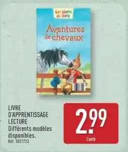 ALDI LIVRE D'APPRENTISSAGE LECTURE offre