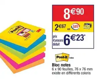 Cora x Carrefour Bloc Notes offre