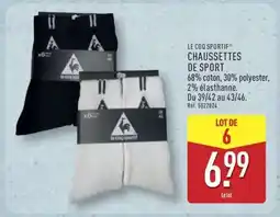 ALDI LE COQ SPORTIF CHAUSSETTES DE SPORT offre