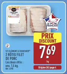 ALDI 2 rôtis filet de porc offre