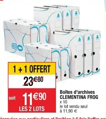 Cora x Carrefour Boîtes d'Archives offre