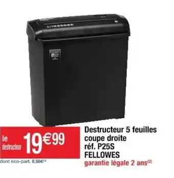 Cora x Carrefour Destructeur 5 Feuilles offre