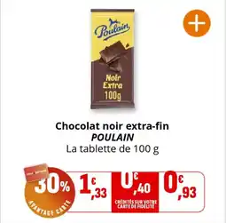Coccinelle Supermarché Chocolat noir extra-fin poulain offre