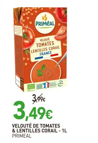 Primeal velouté de tomates & lentilles corail - 1l