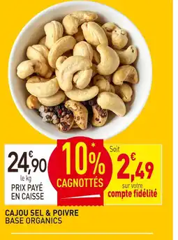 naturéO Base organics cajou sel & poivre offre