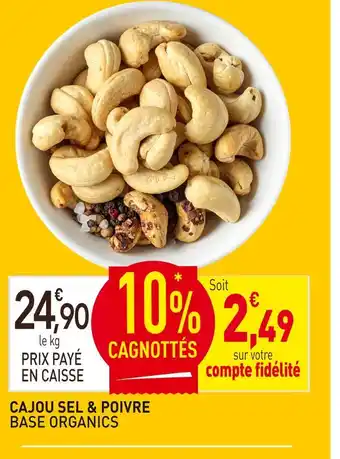 Base organics cajou sel & poivre