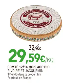 naturéO Rivoire et jacquemin comté 12/14 mois aop bio offre