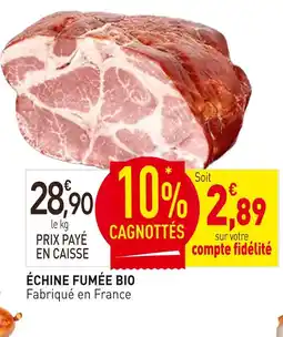 naturéO Échine fumée bio offre
